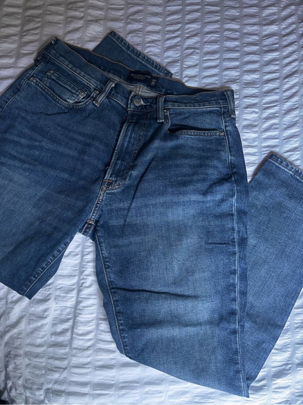 Abercrombie & Fitch Men’s Athletic Slim Straight Dark Blue Jeans 32x30
